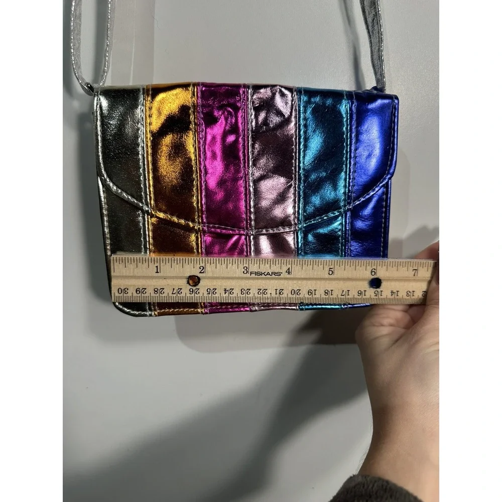 girls purse‎ cross body shiny adjustable strap colorful